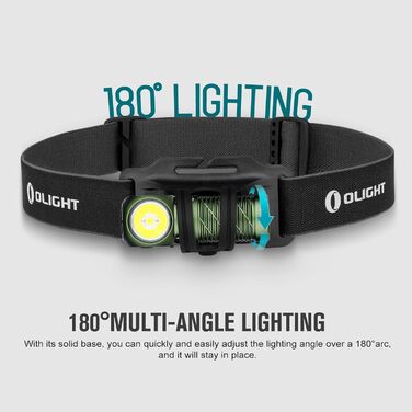 OLIGHT Perun 2 Mini LED налобний ліхтар 1100 люмен, 150 метрів, USB-зарядка, червоне світло, 5 режимів, водонепроникний, для кемпінгу та надзвичайних ситуацій, холодний білий (зелений, холодний білий)