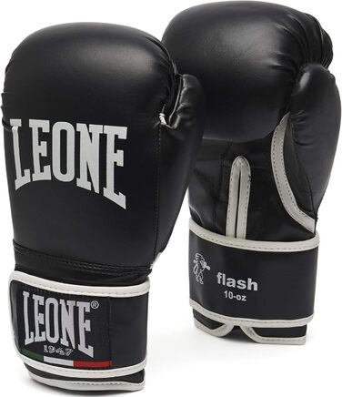 Боксерські рукавички LEONE 1947 Flash, унісекс, 8 унцій, чорні