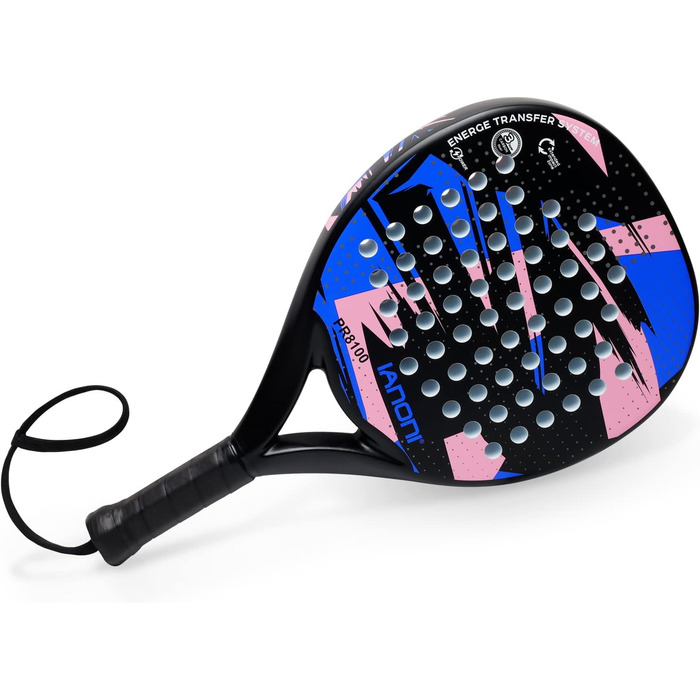 Плече для падел-тенісу з вуглецевим волокном, ядро Eva Memory Flex Foam, легкий, синій