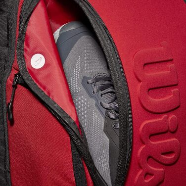Рюкзак Wilson Super Tour Backpack Clash V2.0 для тенісних ракеток, унісекс, чорний/червоний, універсальний розмір