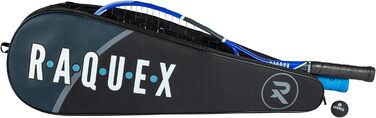 Сумка для бадмінтону Raquex на 3 ракетки – універсальна сумка для бадмінтону та сквошу, регульований плечовий ремінь, чорна