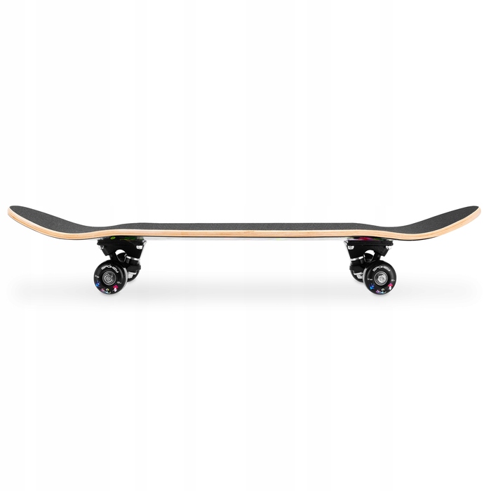 Класичний скейтборд OLLIE зі світловідбиваючим принтом, колеса 92A, підшипники ABEC3, Spokey