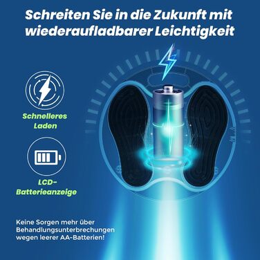 Електричний масажер для ніг та стегон Medic Durchblutungsstimulator: EMS, TENS, для ніг, стегон, від нейропатії, болю в колінах та ногах, покращує кровообіг. 4 електроди