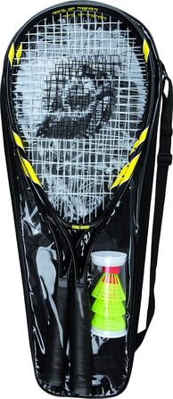 Бадмінтонний набір Sunflex Sonic Speed, чорний/жовтий, 58.5 см