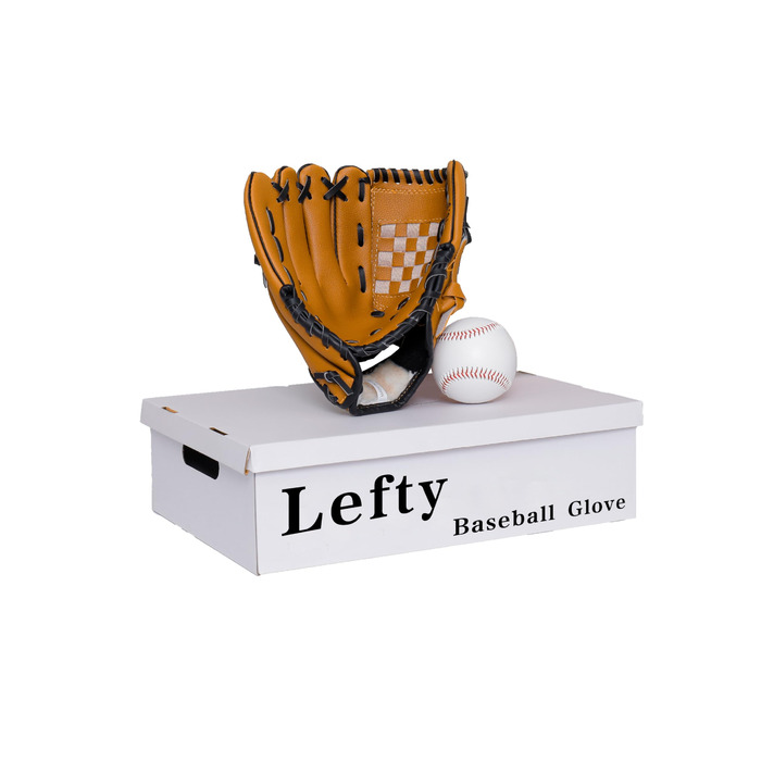 Рукавичка бейсбольна Urby для лівші, дитяча та юнацька, 11.5 дюймів, вік 7-11 років, коричнева