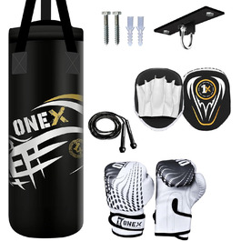 Боксерський мішок для дітей, рукавиці, мішок, рюкзак, набір гачків, 60 см, чорний, ідеальний для дитячих тренувань