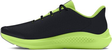 Кросівки для хлопчиків Under Armour Charged Pursuit 3 - бігові, технічні, чорно-зелені, 36.5 EU