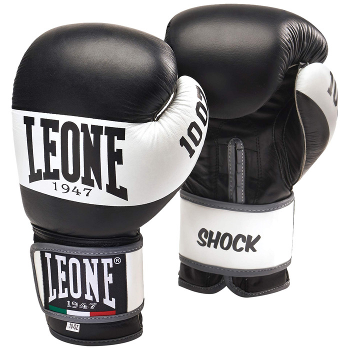 Боксерські рукавиці Leone 1947 Shock 16oz чорні - професійні для тренувань та спарингів
