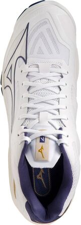 Волейбольне взуття Mizuno Wave Lightning Z7 Mid - Біло-блакитне, висока видимість, розмір 38.5 EU