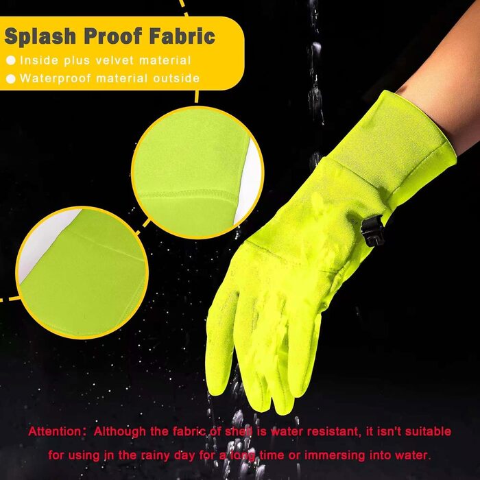 Рукавички для велоспорту з сенсорним екраном, чоловічі, зелені. Нековзкі, вітронепроникні, для велосипеда, бігу, їзди, лиж. Розмір M