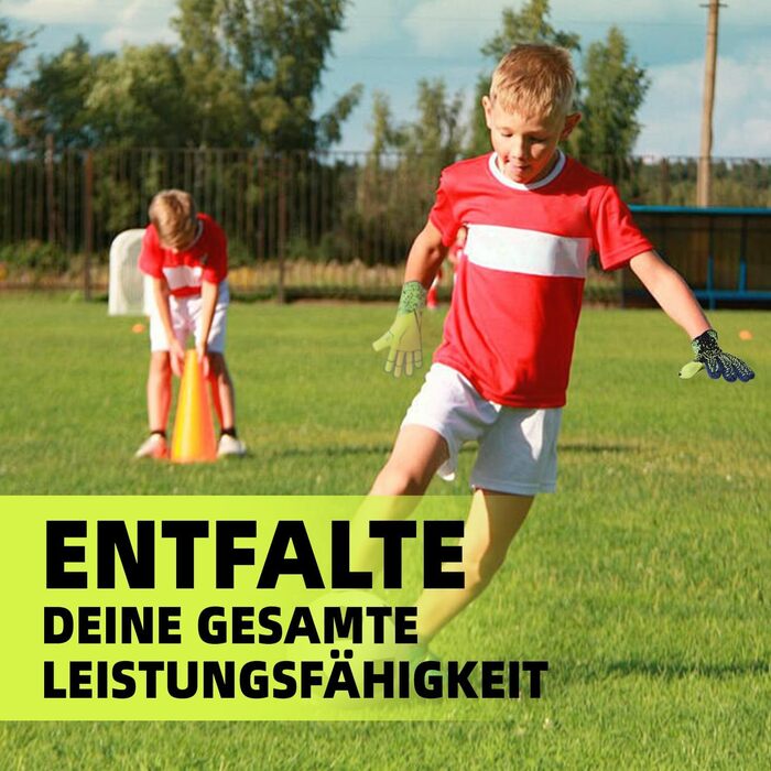 Футбольні воротарські рукавички Torwarthandschuhe: гарне зчеплення, розміри 6-10, для дітей, підлітків та дорослих, зелені