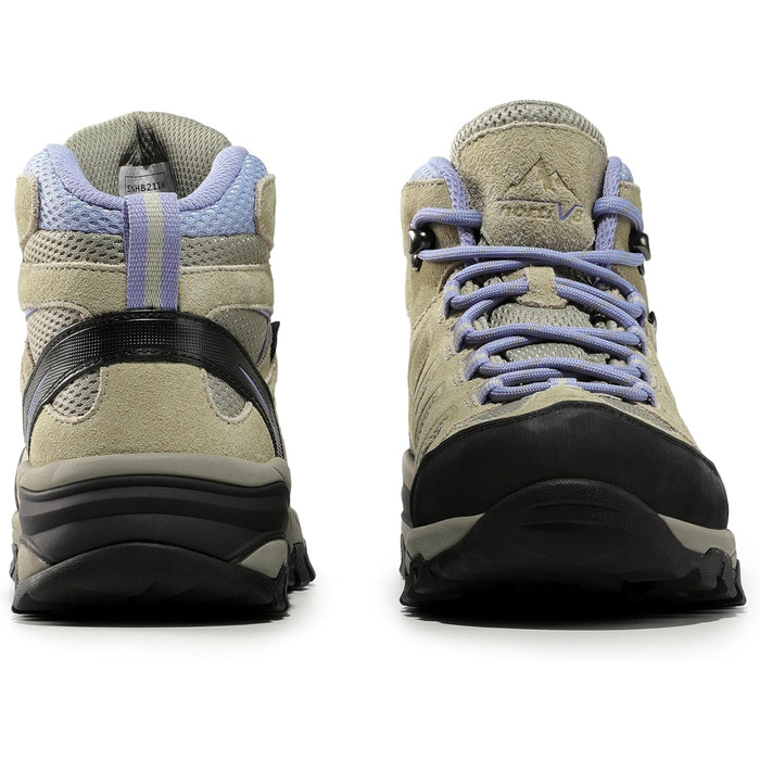 Черевики для трекінгу та подорожей NORTIV 8 Adventurer для жінок - дихаючі, зручні, розмір 40.5 EU, бежево-лілові