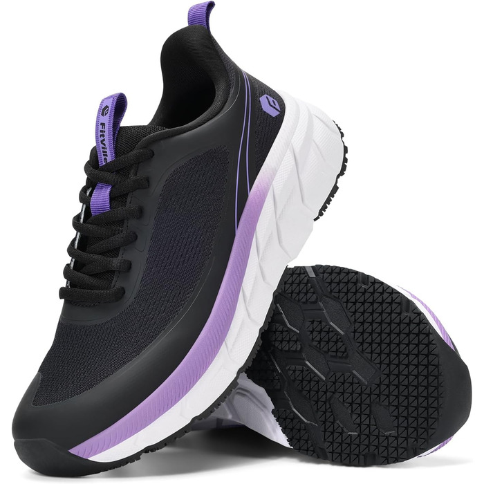 Жіночі кросівки для бігу FitVille з широкою стопою: дихаючі, легкі, зручні для ходьби (38 EU, чорний)