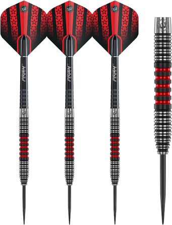 Дартс WINMAU Joe Cullen Special Edition, 90% вольфрам, 21 г, сталевий наконечник, з оперенням і стрижнями