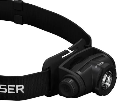 Ліхтар налобний Ledlenser H5 Core LED, 350 люмен, водонепроникний IP67, регульований, поворотний, з плавним регулюванням яскравості, 2xAA батарейки, дальність освітлення 160м, з батарейками