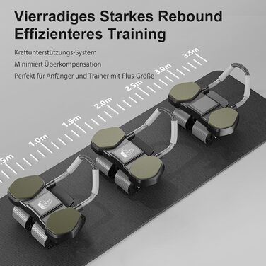 Ролер для пресу, тренажер для дому, покращене 4-колісне шасі, стабільний тренажер для зміцнення м'язів пресу та корпусу, довговічний та легкий, ідеальний для чоловіків та жінок, чорно-синій