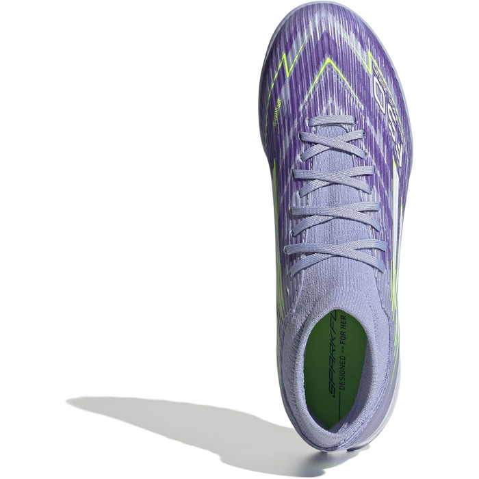 Жіночі футбольні бутси adidas F50 SPARKFUSION League Mid Turf 39 1/3 EU, фіолетовий, лимонний, пурпурний кольори