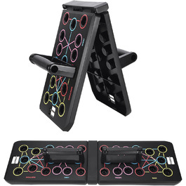 GLKEBY Тренажер для віджимань Push-Up Rack Board 15-в-1, складаний, багатофункціональний, портативний, регульований
