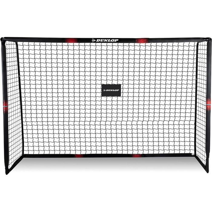Футбольні ворота Dunlop 240x160x85 см для саду, металеві, чорні/червоні, для дітей і дорослих, футбольне тренувальне обладнання для вулиці та дому
