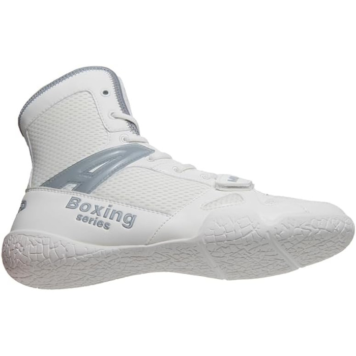 Боксерські та борцівські кросівки для чоловіків та жінок, дитячі, для залу, фітнесу, високі, з антиковзаючою підошвою, дихаючі (46 EU, Білий/Сірий)
