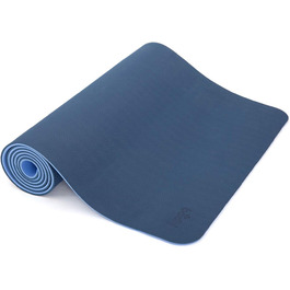 Килимок для йоги Bodhi Lotus PRO, гіпоалергенний, TPE, антиковзкий, для фітнесу, пілатесу, гімнастики, синій, 100% перероблюваний