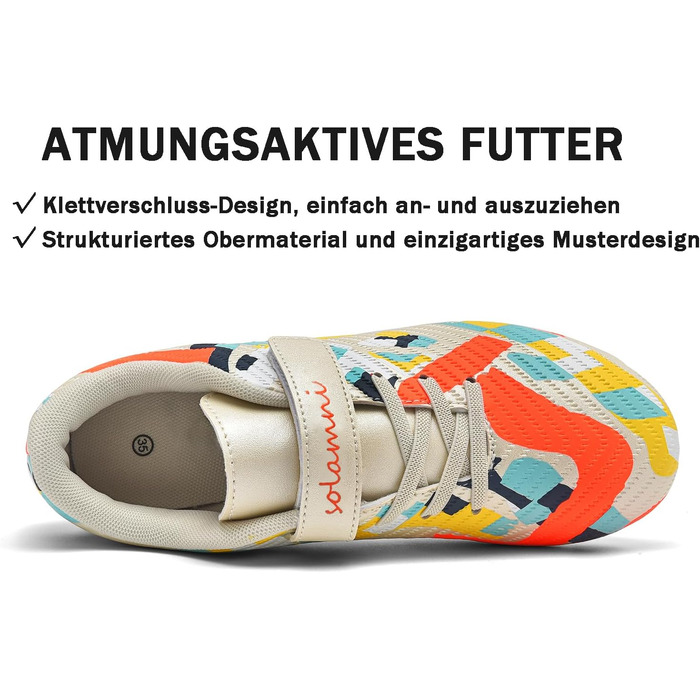 Дитячі футбольні бутси Multi Ground, професійні, легкі, для штучного поля, залу, вулиці, атлетики, тренувань, 30 EU, бежеві