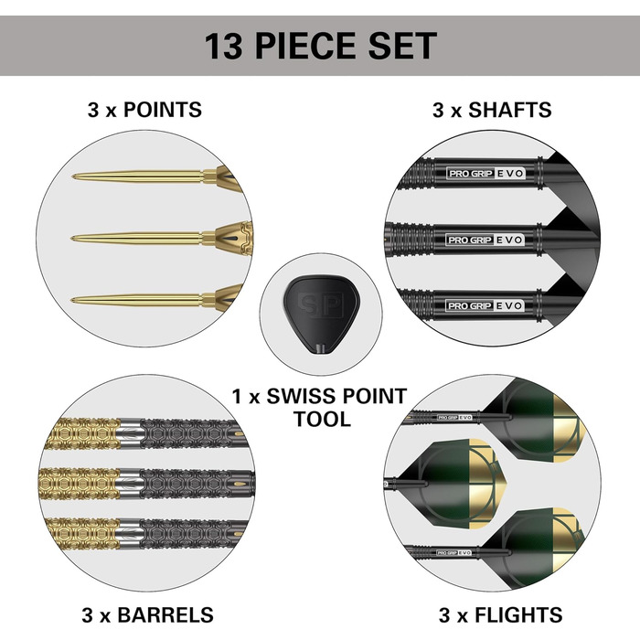 Дротики Target Darts Cult Envy 90% вольфрамові з сталевим вістрям, набір Swiss Point