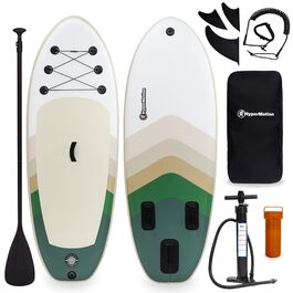SUP дошка надувна для дітей HyperMotion 15 см, з веслом, помпою, рюкзаком, до 130 кг, зелена
