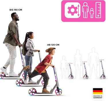 Скутер Apollo Phantom Pro City XXL - складний, регульований, для дорослих, дітей та підлітків