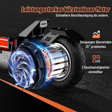Електросамокат TODIMART G2/S9/13, 1000 Вт, 48В 20.8А·год, запас ходу 40-90 км, складаний, подвійна підвіска, ключовий запуск, 10'' позашляхові колеса, вантажопідйомність 150 кг