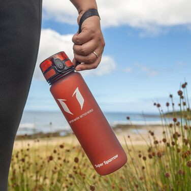 Фляга Super Sparrow Tritan - спортивна пляшка для води 350/500/750/1000 мл, BPA-free, для спорту, велосипеда, фітнесу, подорожей, універсітету, Outdoor, легка, екологічна (500 мл, світло-жовта)