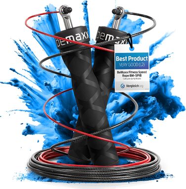 Скакалка Speed Rope з навчальним посібником + запасний кабель | 2 регульовані сталеві троси, професійні підшипники, антиковзні ручки | Тренування, професійний спорт, бокс, RPM | Для дорослих, жінок, чоловіків