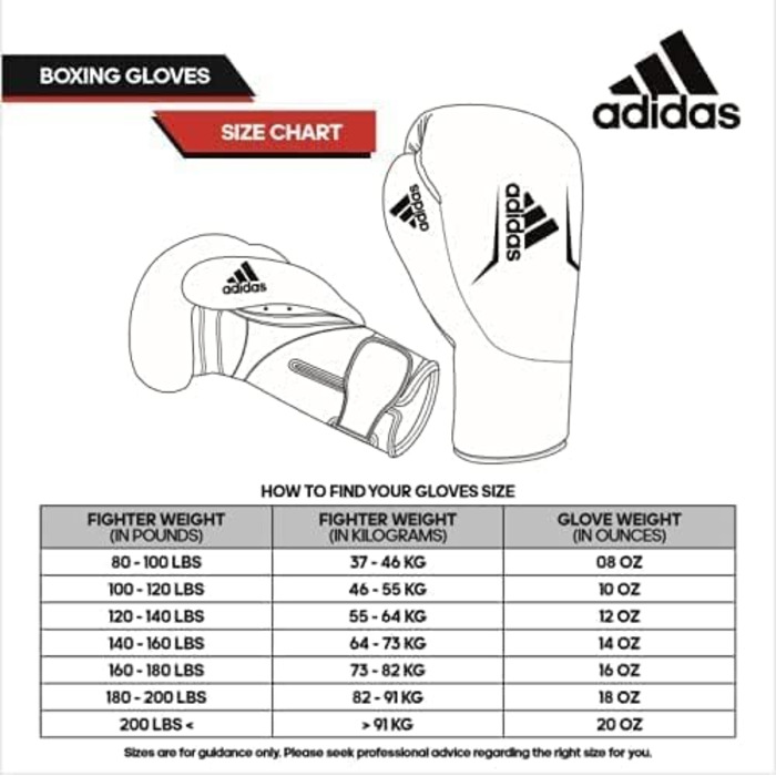 Боксерські рукавички adidas AdiSpeed для фітнесу, спарингу та тренувань, для дорослих чоловіків і жінок, 340 г, 453 г, 510 г