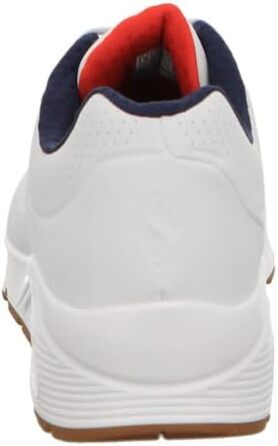 Кросівки Skechers Uno Stand On Air для чоловіків, білі, Durabuck, темно-синій, червона окантовка, 41.5 EU
