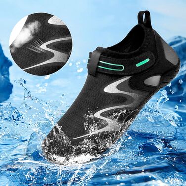 Чоботи для плавання та водних видів спорту: чорні, 41 EU (для жінок та чоловіків)