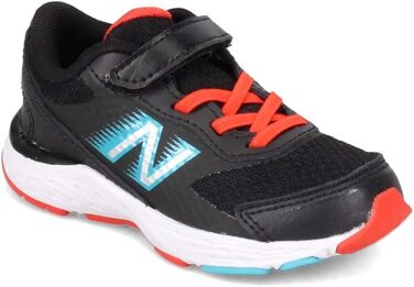 Дитячі кросівки New Balance 680 V6 з підошвою з гуми (Чорний, Ghost Pepper Virtual Sky, 32 см)