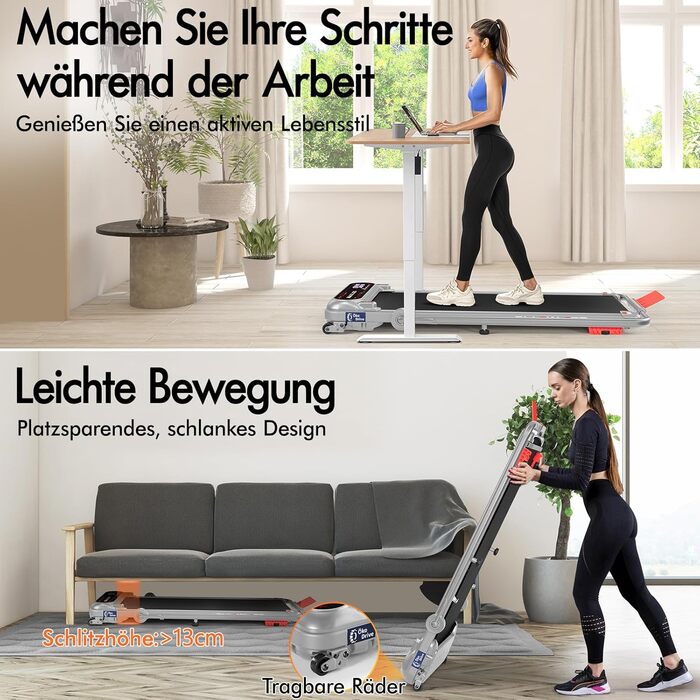 Електричний біговий тренажер BLACK LORD з нахилом 9%, 3.2 PS, Walking Pad 4-в-1 для дому та офісу, 12 програм, динамік, 140 кг