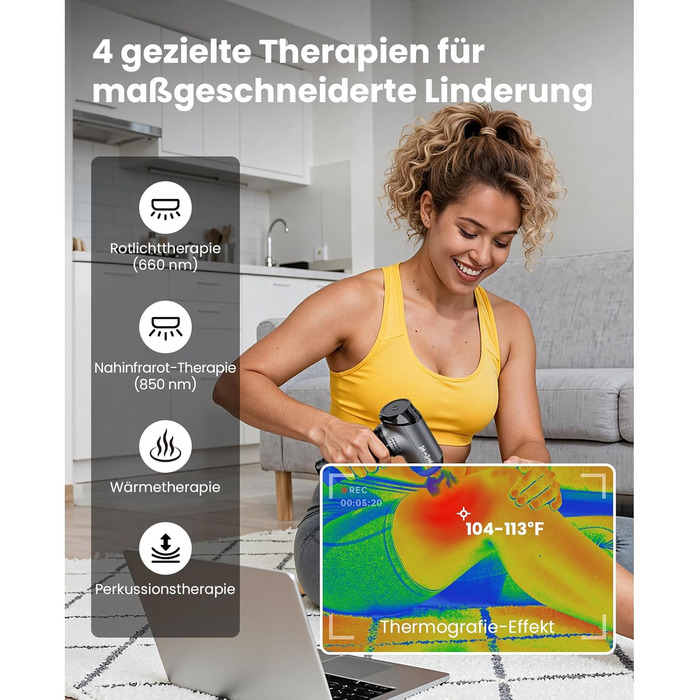 Масажер для тіла BOB AND BRAD T2 Ultra з підігрівом та терапією червоного світла. Професійний масажер глибоких тканин для спортсменів. Портативний масажер для відновлення м'язів. Подарунок для чоловіків та жінок.