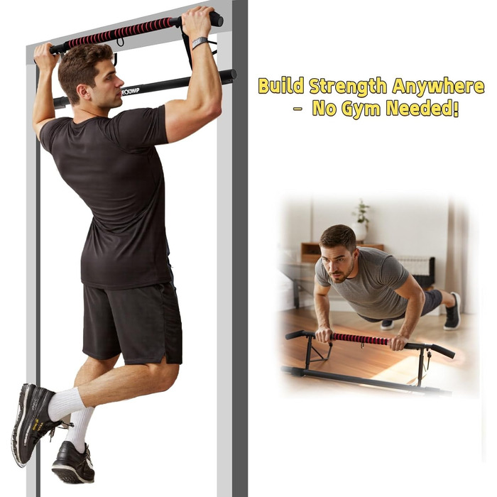 Климівідстібна стержень для дверного отвору RDTOK без шурупів, турнік для дверей з кількома позиціями хвата для універсальних тренувань, складаний турнік ідеально підходить для домашнього спортзалу