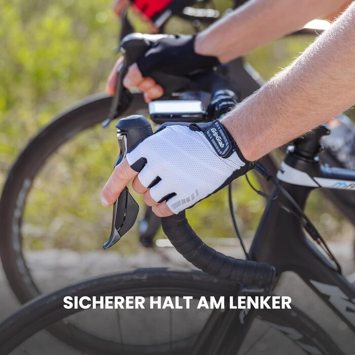 Велоперчатки GripGrab Rouleur Einsteiger без пальців, гелеві, білі, розмір XL