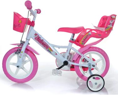 Дитячий велосипед Dino Bikes 12 дюймів, біло-рожевий, для дівчаток
