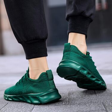 Чоловічі кросівки для ходьби, бігу та занять спортом. Легкі, дихаючі, для залу та вулиці. Модель 46 EU, темно-зелені