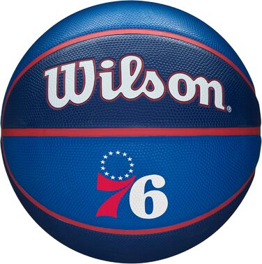 Баскетбольний м'яч Wilson NBA Team Tribute Philadelphia 76ers, розмір 7 (17,8–74,9 см)