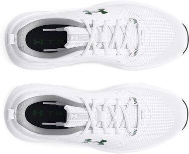 Чоловічі тренувальні кросівки Under Armour Charged Commit TR 4, білий/модний сірий/зелений, 42.5 EU