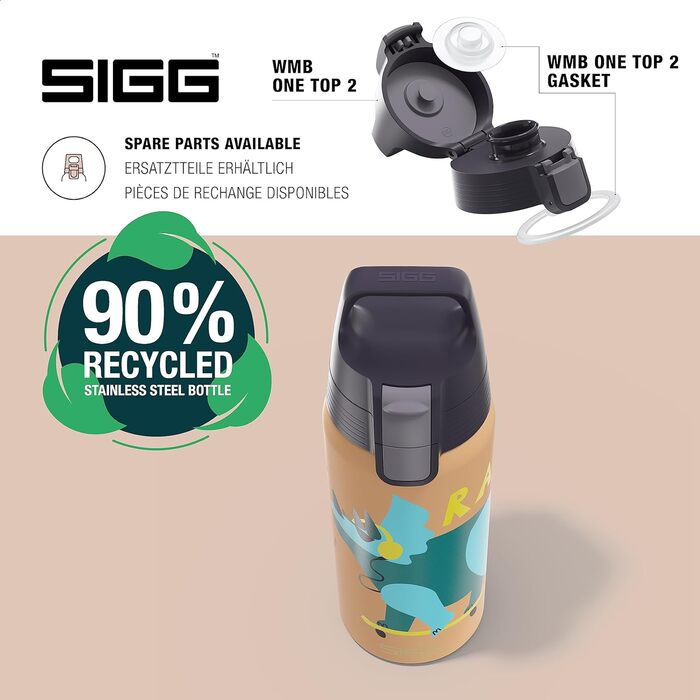 Термос-бутилка SIGG Shield ONE для дітей, ізольована, 0,5 л, для газованих напоїв, герметична, легка, BPA-free, дизайн Rawsome