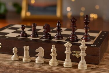 Набір шаховий турнірний Großartig NO.6 | Master Of Chess | Шахове поле 54x54 см з горіха та ясену | Набір шахів Staunton з дерева, преміум-якість