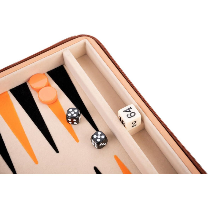 Чемоданчик для настільної гри шашки Engelhart 9 дюймів бежево-оранжево-чорний