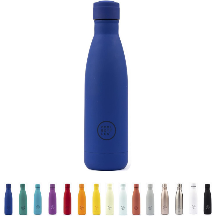 Термос-пляшка з нержавіючої сталі Cool Bottles Vivid Blue 750 мл, тримає холод 36 годин, тепло 18 годин, BPA-free
