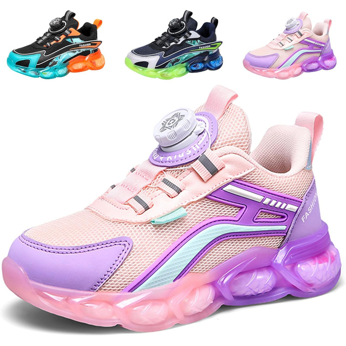 Дитячі кросівки ITSOGOO для бігу та активного відпочинку. Легкі, дихаючі, для дівчаток та хлопчиків, розмір 28-37 EU (36 EU, Рожевий)