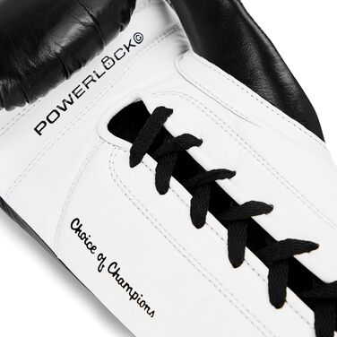 Боксерські рукавички Everlast Powerlock OG Pro зі шнурівкою, 16 oz, чорно-білі